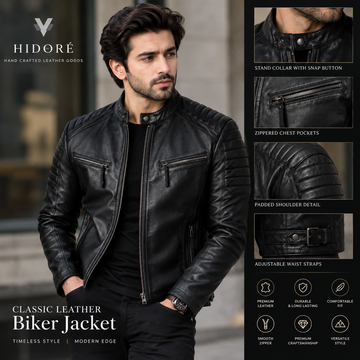 Classic Leather Biker Jacket